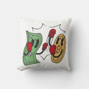 Crypto Fight Club Throw Pillow