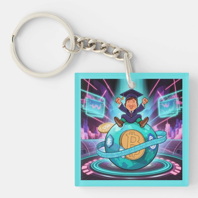 Crypto Graduation Keychain (Front)