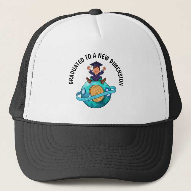 Crypto Graduation Trucker Hat (Front)