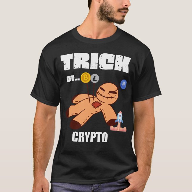 Crypto Halloween Bitcoin Meme XXI Century Witch T-Shirt (Front)