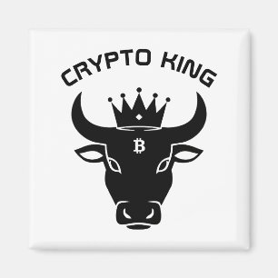 Crypto King Personalized White Magnet