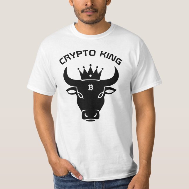 Crypto King Personalized White T-Shirt (Front)