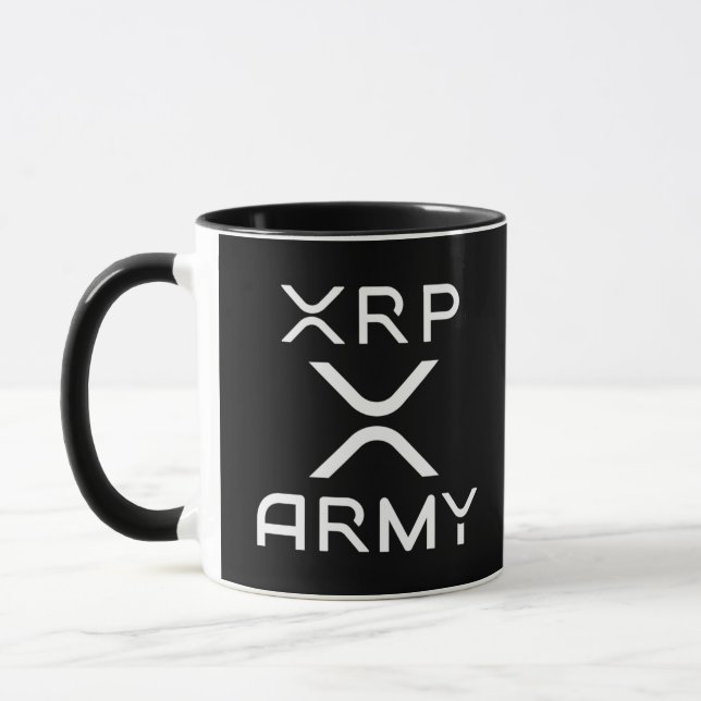 Crypto Meme Hodl Cryptocurrency XRP Army Quote Mug (Left)