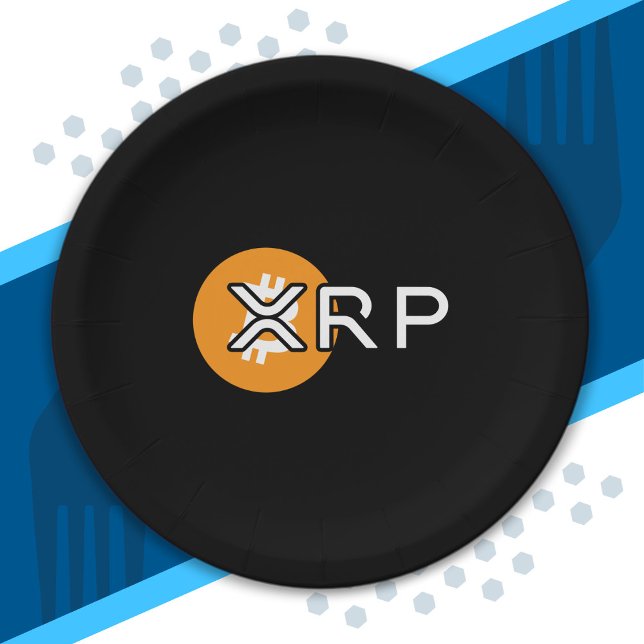 Crypto Meme XRP Over Bitcoin Cryptocurrency Swap Paper Plate (Creator Uploaded)