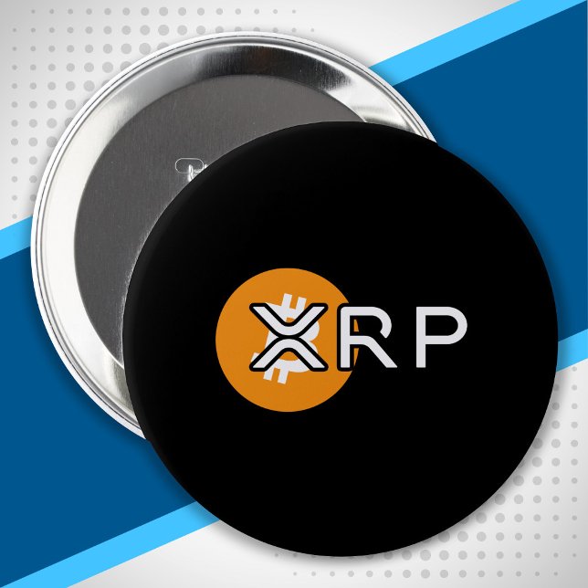 Crypto Meme - XRP Over Bitcoin XRP Cryptocurrency 4 Inch Round Button (Creator Uploaded)