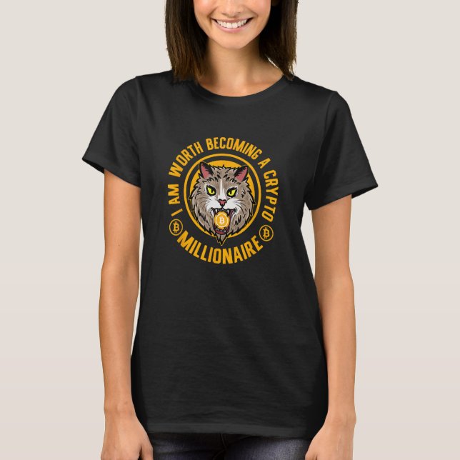 Crypto Millionaire Bitcoin Mining Cryptocurrency B T-Shirt (Front)