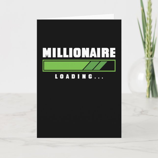 Crypto Millionaire Loading Ad For Investors Card (Front)