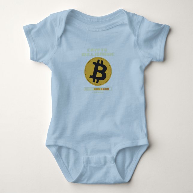 Crypto Millionaire Loading Baby Bodysuit (Front)