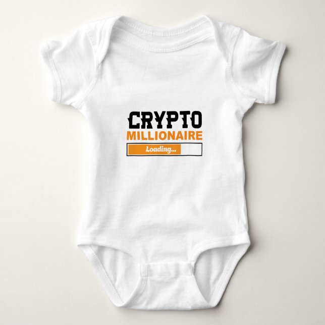 Crypto Millionaire Loading Baby Bodysuit (Front)