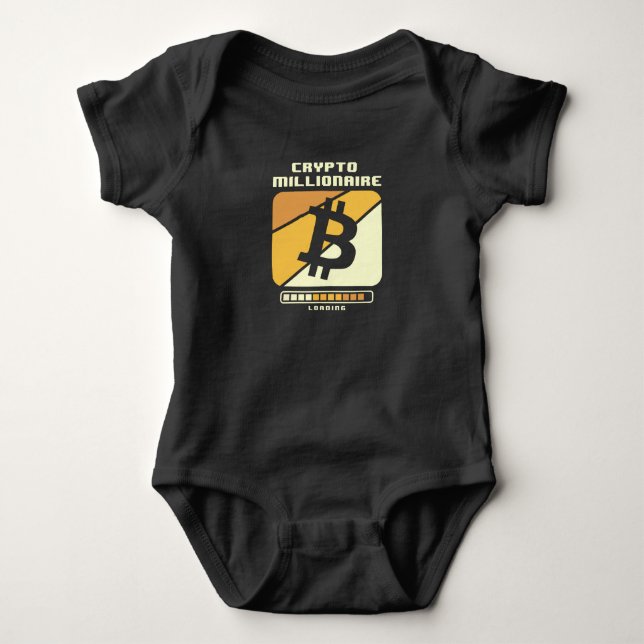 Crypto Millionaire Loading Baby Bodysuit (Front)