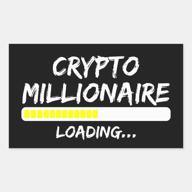 Crypto Millionaire Loading Bitcoin Sticker (Front)