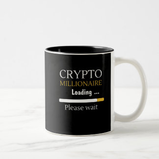 Crypto Millionaire Loading funny online trading Two-Tone Coffee Mug