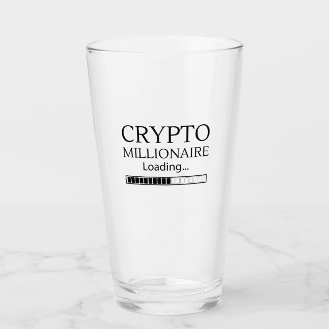 Crypto Millionaire Loading please wait Glass (Front)