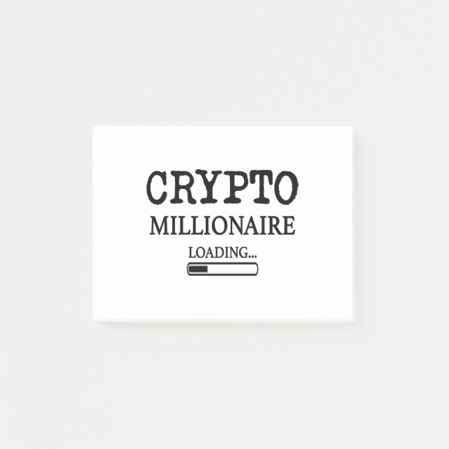 Crypto Millionaire Loading Post-it Notes (Front)