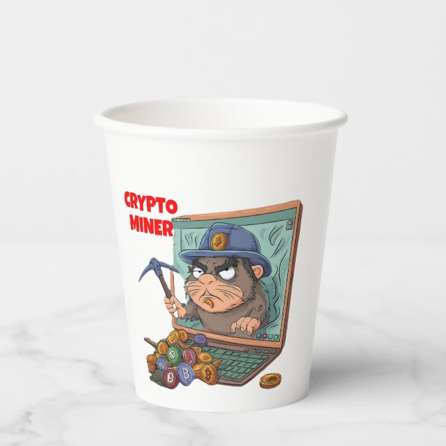 Crypto Miner Paper Cups (Front)