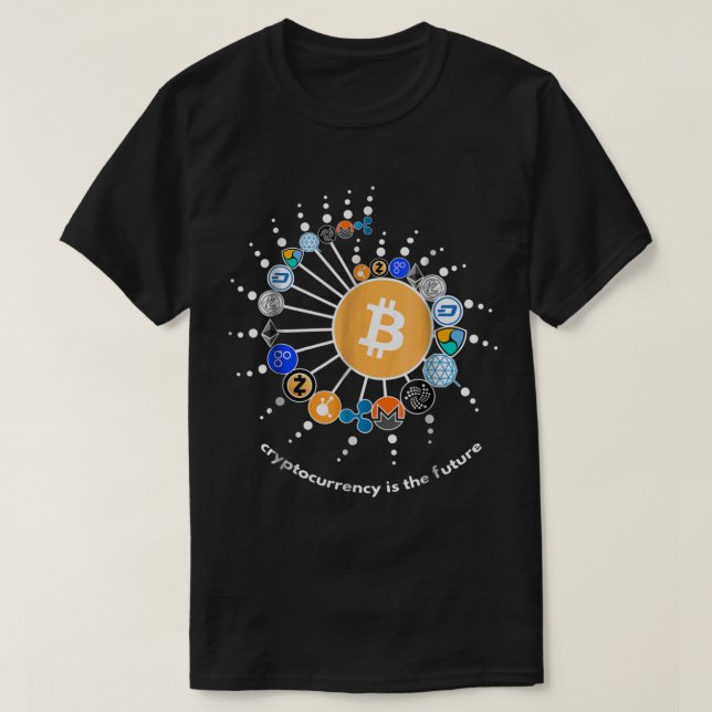 Crypto Network Digital Design T-Shirt (Design Front)