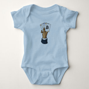 Crypto Poker Hand Baby Bodysuit