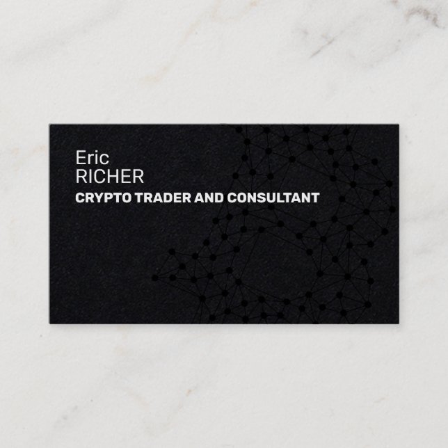 Crypto professional black business card (Front)