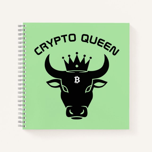 Crypto Queen Personalized  Notebook (Front)