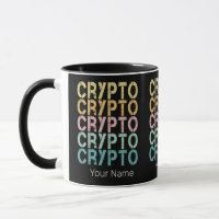 Crypto Retro Lettering Design For Cryptocurrency