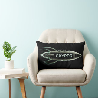 Crypto Rocket Lumbar Pillow