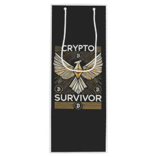 Crypto Survivor Personalize Option Wine Gift Bag