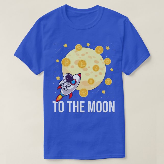 Crypto to the Moon Internet Money Token Hunter Ast T-Shirt (Design Front)