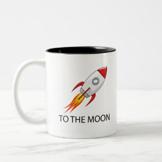 Crypto to the moon Two-Tone coffee mug