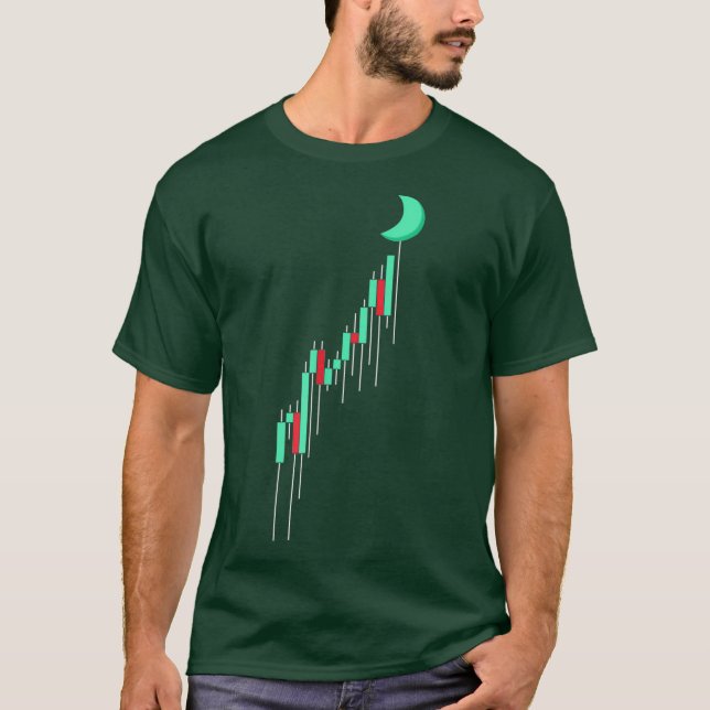 Crypto Trading Hodl Stock Chart To The Moon T-Shirt (Front)