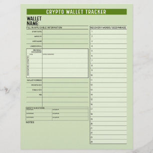 Crypto Wallet Password Keeper Recovery Seed Phrase Flyer