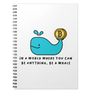 Crypto Whale T-Shirt Notebook