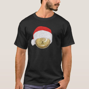 Cryptocurrencies Dogecoin Santa Hat MERRY CHRISTMA T-Shirt