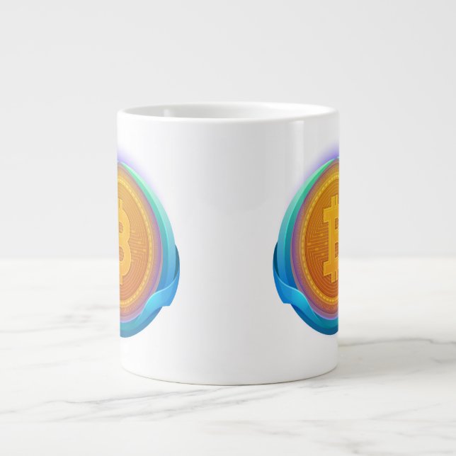 CRYPTOCURRENCY BITCOIN LARGE COFFEE MUG (Front)