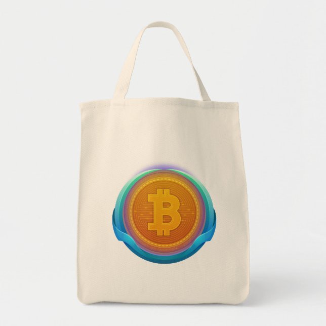 CRYPTOCURRENCY BITCOIN TOTE BAG (Front)