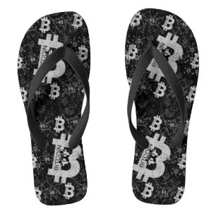 Cryptocurrency Black Money Design Flip Flops