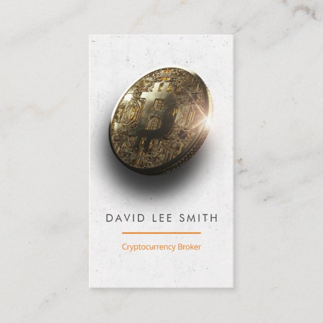 Cryptocurrency Broker Business Card (Front)