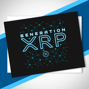 Cryptocurrency Generation XRP Crypto Blockchain Postcard