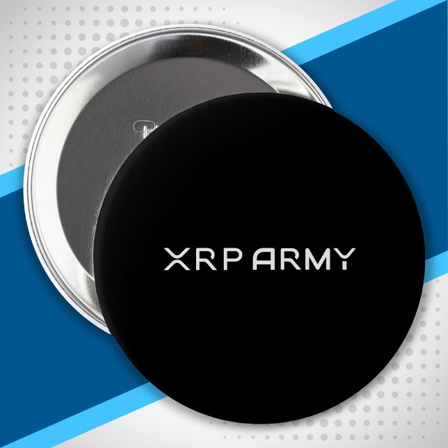 Cryptocurrency Meme XRP Army Quote Hodl Crypto 4 Inch Round Button (Creator Uploaded)