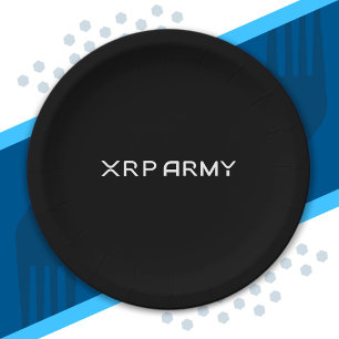 Cryptocurrency Meme XRP Army Quote Hodl Crypto Paper Plate