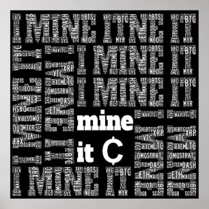 Cryptocurrency mining poster