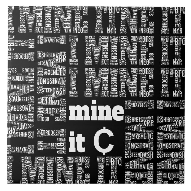 Cryptocurrency mining tile (Front)