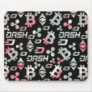 Cryptocurrency pattern mouse pad