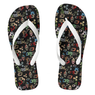 Cryptocurrency Rainbow Flip Flops