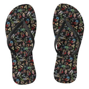 Cryptocurrency Rainbow Flip Flops