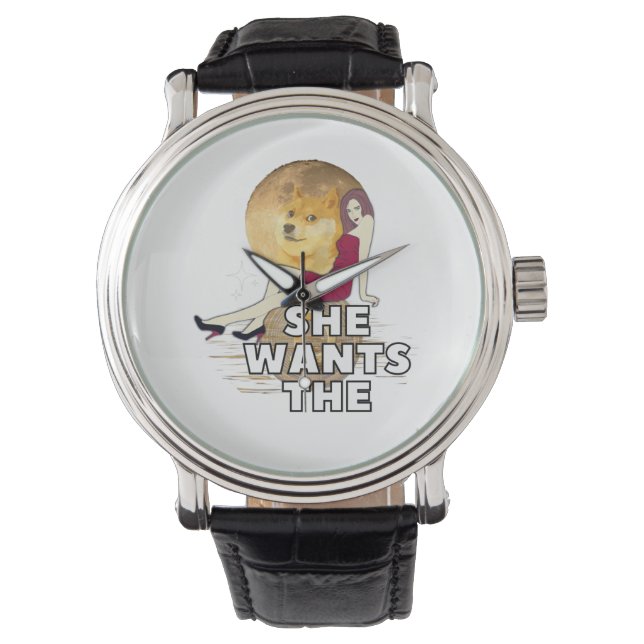 Cryptocurrency She Wants The Dogecoin Watch (Front)