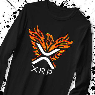 Cryptocurrency XRP Crypto Orange Rising Phoenix T-Shirt