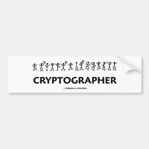 Cryptographer (Dancing Men Stick Figures) Bumper Sticker