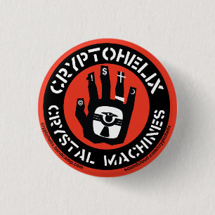 Cryptohelix - Crystal Machines (RED) 1 Inch Round Button