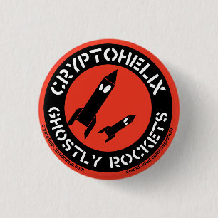 Cryptohelix - Ghostly Rockets (RED) 1 Inch Round Button