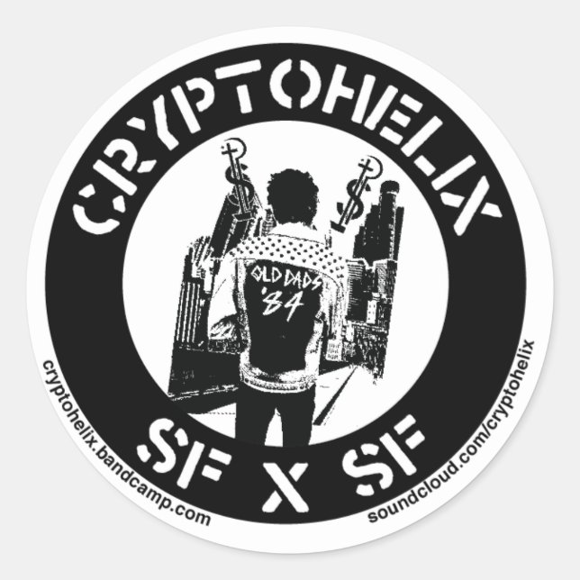Cryptohelix - SFxSF Classic Round Sticker (Front)
